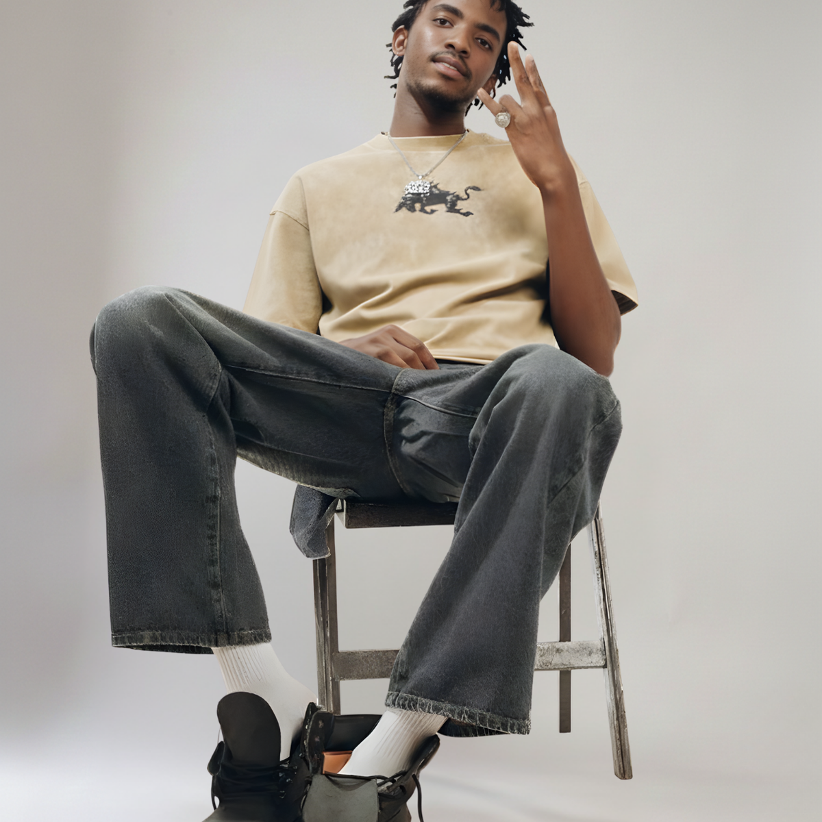 T-shirt Oversize Délavé Yami